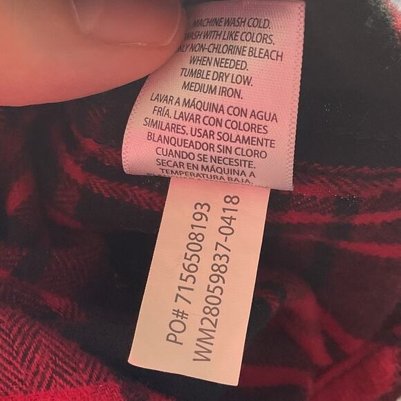 George Mens Relaxed Fit Button up Long Sleeve Flannel Shirt Large Tall - Picture 5 of 9